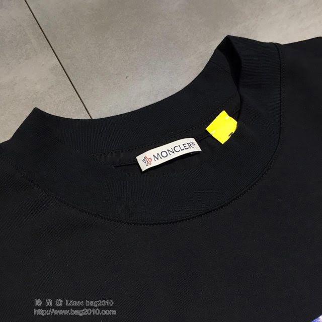 Moncler短袖衣 Moncler X Palm Angels19春夏新款 盟可睞黑色男T恤  tzy1634